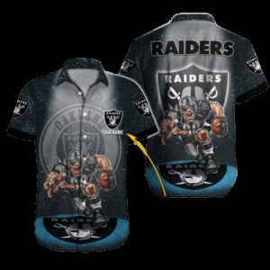 Personalized Las Vegas Raiders Galactic Blitz Hawaiian Shirt