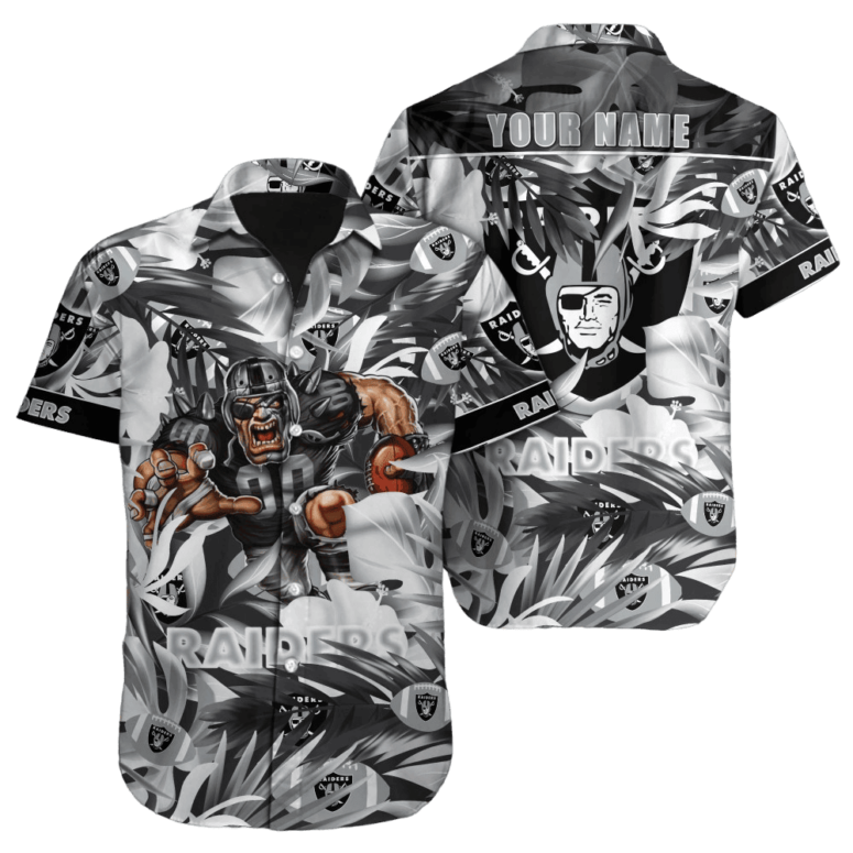 Personalized Las Vegas Raiders Jungle Charge Hawaiian Shirt Personalized Las Vegas Raiders Jungle Charge Hawaiian Shirt
