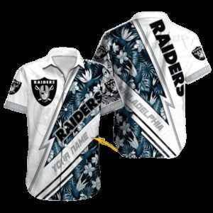 Personalized Las Vegas Raiders Lightning Tropic Hawaiian Shirt
