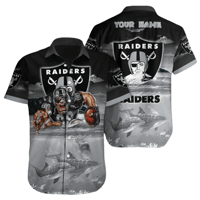 Personalized Las Vegas Raiders Ocean Fury Hawaiian Shirt Personalized Las Vegas Raiders Ocean Fury Hawaiian Shirt