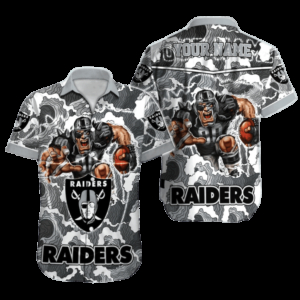Personalized Las Vegas Raiders Storm Tackle Hawaiian Shirt
