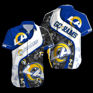 Personalized Los Angeles Rams Bold Wave Hawaiian Shirt