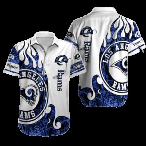 Personalized Los Angeles Rams Dragon Scale Hawaiian Shirt