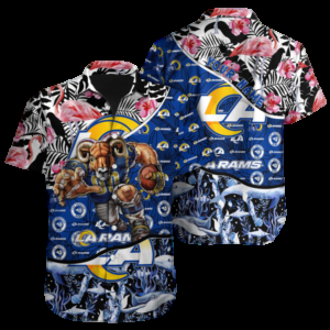 Personalized Los Angeles Rams Flamingo Reef Hawaiian Shirt
