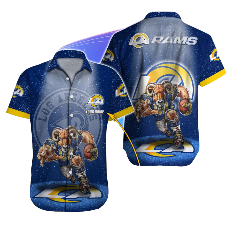 Personalized Los Angeles Rams Galactic Rush Hawaiian Shirt Personalized Los Angeles Rams Galactic Rush Hawaiian Shirt
