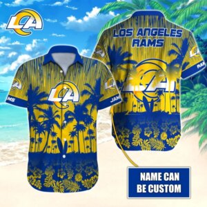 Personalized Los Angeles Rams Golden Tropics Hawaiian Shirt