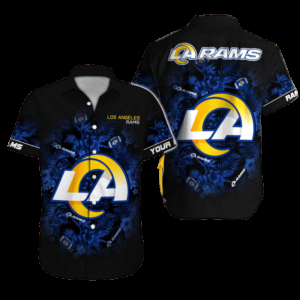 Personalized Los Angeles Rams Midnight Tropic Hawaiian Shirt