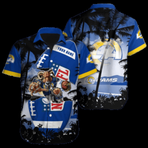 Personalized Los Angeles Rams Shield Pride Hawaiian Shirt