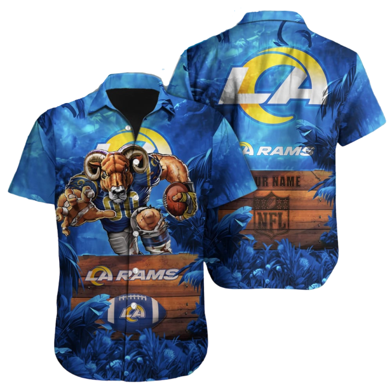 Personalized Los Angeles Rams Sunset Beach Hawaiian Shirt Personalized Los Angeles Rams Sunset Beach Hawaiian Shirt