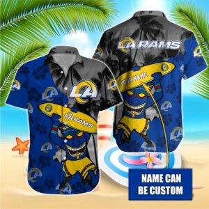 Personalized Los Angeles Rams Surf Vibes Hawaiian Shirt