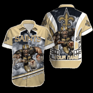 Personalized New Orleans Saints Gridiron Beast Hawaiian Shirt