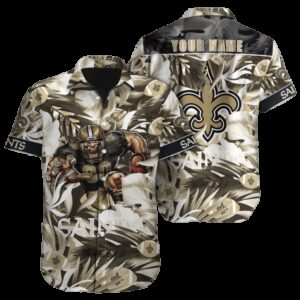 Personalized New Orleans Saints Jungle Blitz Hawaiian Shirt