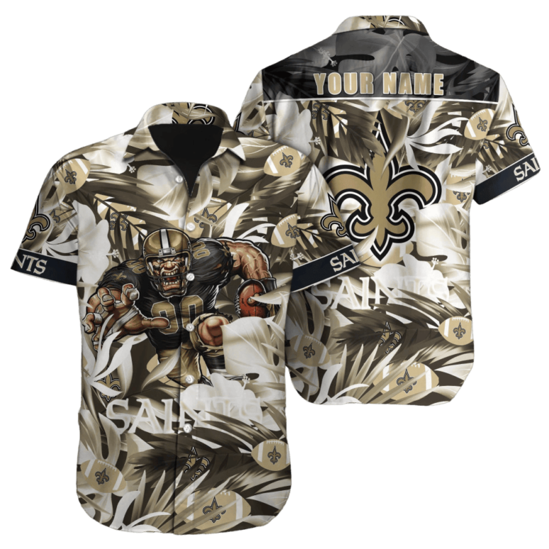 Personalized New Orleans Saints Jungle Blitz Hawaiian Shirt Personalized New Orleans Saints Jungle Blitz Hawaiian Shirt