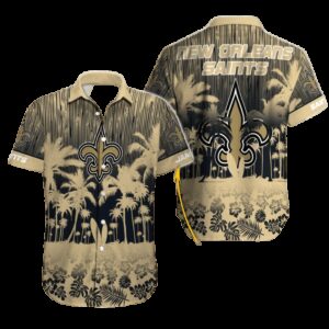 Personalized New Orleans Saints Palm Paradise Hawaiian Shirt