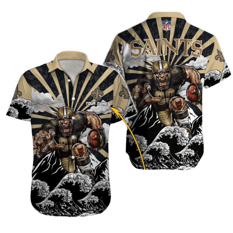 Personalized New Orleans Saints Rising Tide Hawaiian Shirt Personalized New Orleans Saints Rising Tide Hawaiian Shirt