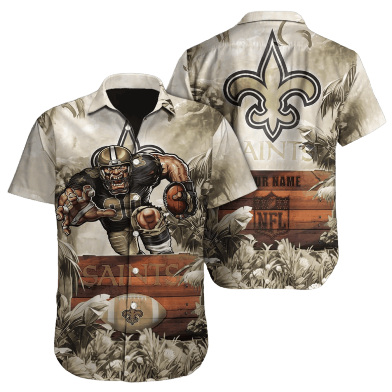 Personalized New Orleans Saints Rustic Field Hawaiian Shirt Personalized New Orleans Saints Rustic Field Hawaiian Shirt