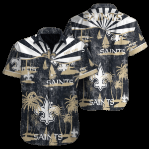 Personalized New Orleans Saints Sunset Sail Hawaiian Shirt
