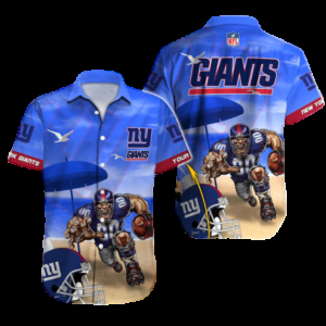 Personalized New York Giants Bold Victory Hawaiian Shirt