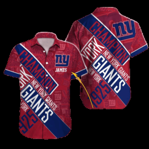 Personalized New York Giants Champion Spirit Hawaiian Shirt