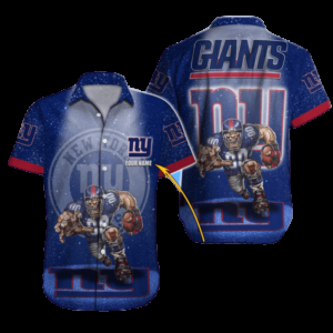Personalized New York Giants Galactic Rush Hawaiian Shirt