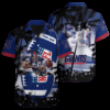 Personalized New York Giants Gridiron Palm Hawaiian Shirt