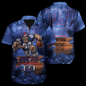 Personalized New York Giants Jungle Blitz Hawaiian Shirt