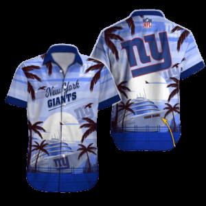 Personalized New York Giants Ocean Breeze Hawaiian Shirt
