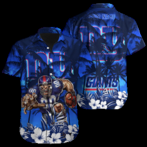 Personalized New York Giants Ocean Drive Hawaiian Shirt