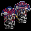 Personalized New York Giants Rising Waves Hawaiian Shirt
