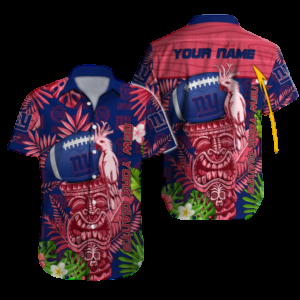 Personalized New York Giants Tiki Tropical Hawaiian Shirt