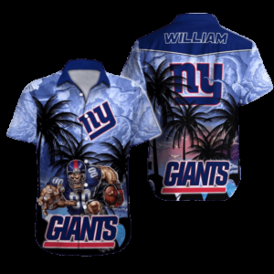 Personalized New York Giants Twilight Escape Hawaiian Shirt