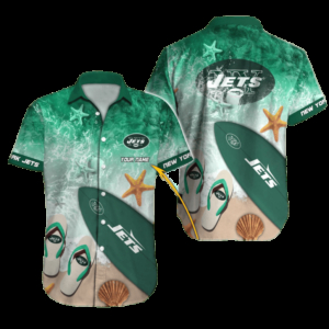 Personalized New York Jets Beach Wave Hawaiian Shirt