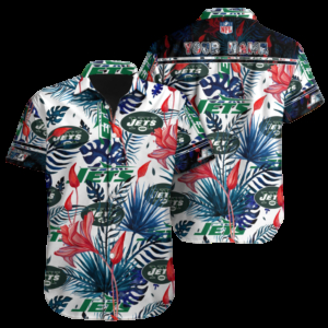 Personalized New York Jets Botanical Breeze Hawaiian Shirt