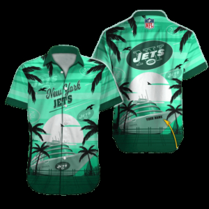 Personalized New York Jets Cruise Sunset Hawaiian Shirt