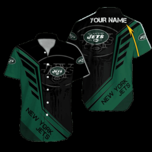 Personalized New York Jets Dynamic Stripe Hawaiian Shirt
