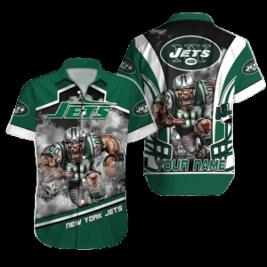 Personalized New York Jets Fierce Football Hawaiian Shirt