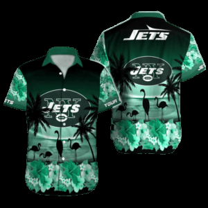 Personalized New York Jets Flamingo Paradise Hawaiian Shirt