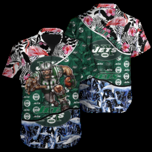 Personalized New York Jets Flamingo Tropics Hawaiian Shirt