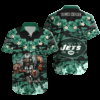 Personalized New York Jets Floral Camo Hawaiian Shirt