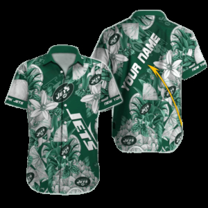 Personalized New York Jets Floral Paradise Hawaiian Shirt