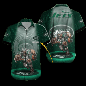Personalized New York Jets Galactic Warrior Hawaiian Shirt