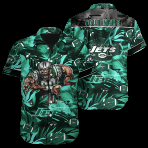 Personalized New York Jets Jungle Fury Hawaiian Shirt