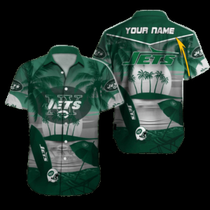 Personalized New York Jets Sunset Paradise Hawaiian Shirt