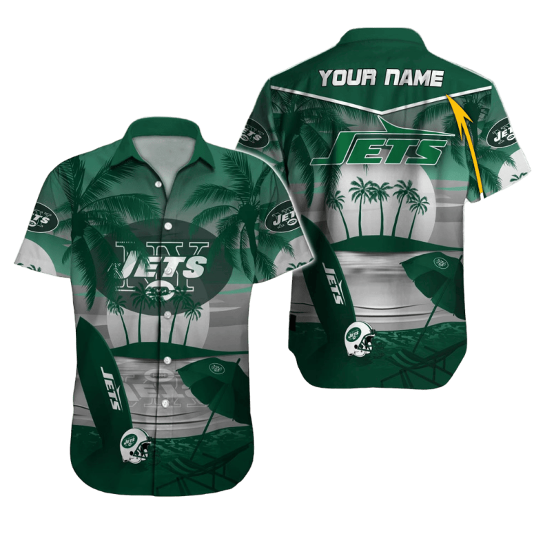 Personalized New York Jets Sunset Paradise Hawaiian Shirt Personalized New York Jets Sunset Paradise Hawaiian Shirt