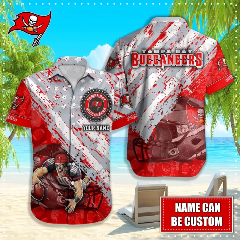 Personalized Tampa Bay Buccaneers Mascot Hawaiian Shirt Personalized Tampa Bay Buccaneers Mascot Hawaiian Shirt