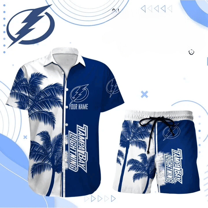 Personalized Tampa Bay Lightning Beach Blitz Hawaiian Shirt Personalized Tampa Bay Lightning Beach Blitz Hawaiian Shirt