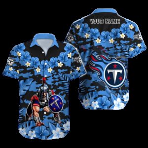 Personalized Tennessee Titans Camouflage Bloom Personalized Hawaiian Shirt