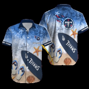 Personalized Tennessee Titans Coastal Adventure Hawaiian Shirt