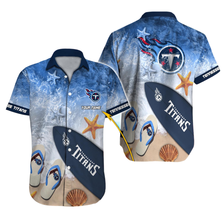 Personalized Tennessee Titans Coastal Adventure Hawaiian Shirt Personalized Tennessee Titans Coastal Adventure Hawaiian Shirt