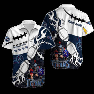 Personalized Tennessee Titans Fiery Game Plan Hawaiian Shirt